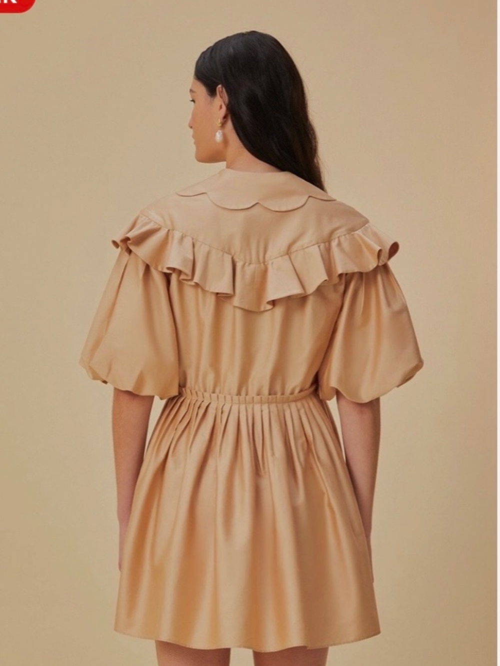 Farm Rio Beige Mini Dress - Picture 4 of 6